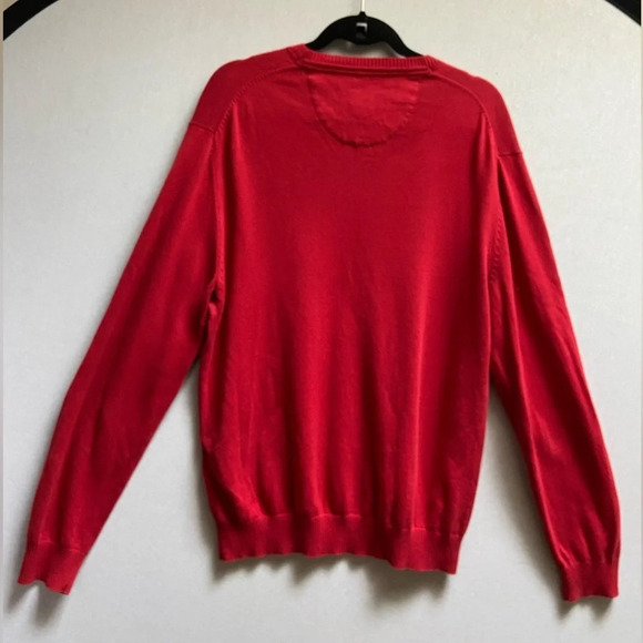 Brax Pima  cotton v neck red v neck sweater Sz M - Picture 2 of 12